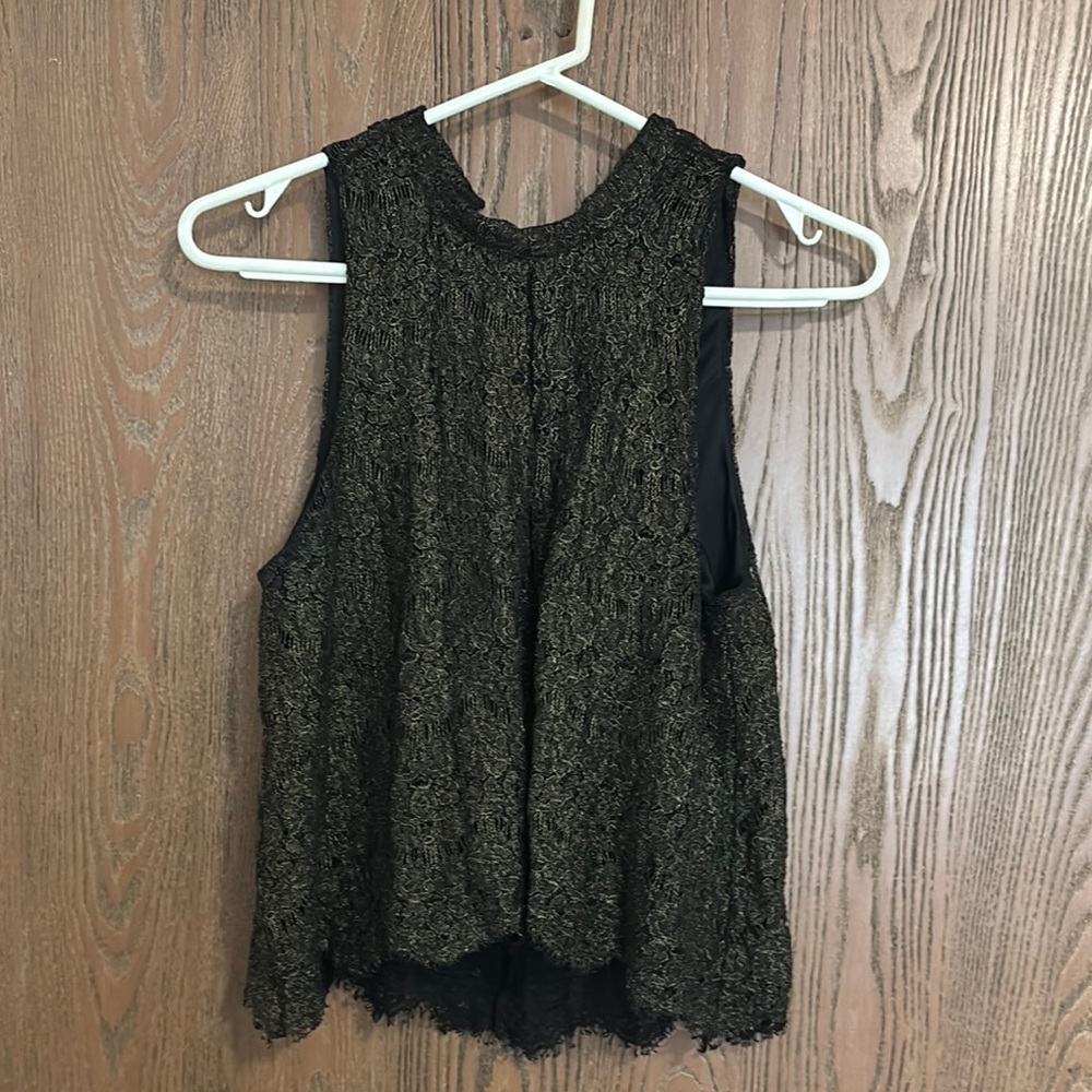 Elegant Black Lace Sleeveless Top